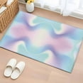 thumbnail image 1 of 2x3 Door Mat Rug, Abstract Minimalistic, Non-Skid Rubber Backing Large Rectangle Rugs - Living Room Bedroom Home Office, Turquoise Pink Ombre Aesthetic Color Art Indoor Floor Mat Carpets Washable Rug, 1 of 9
