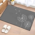thumbnail image 1 of 2x3 Door Mat Rug, Grey Dandelion Non-Skid Rubber Backing Large Rectangle Rugs - Living Room Bedroom Home Office, Abstract Art Simple Floral Indoor Floor Mat Carpets Washable Rug, 1 of 9