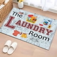 thumbnail image 1 of 2x3 Door Mat Rug, Laundry Room Non-Skid Rubber Backing Large Rectangle Rugs - Living Room Bedroom Home Office, Blue Cartoon Washing Machine Clothes Indoor Floor Mat Carpets Washable Rug, 1 of 9