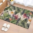 thumbnail image 1 of 2x3 Door Mat Rug, Palm Leaves Non-Skid Rubber Backing Large Rectangle Rugs - Living Room Bedroom Home Office, Summer Botanical Tropical Plants Rustic Indoor Floor Mat Carpets Washable Rug, 1 of 9
