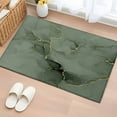 thumbnail image 1 of 2x3 Door Mat Rug, Sage Green Marble Non-Skid Rubber Backing Large Rectangle Rugs - Living Room Bedroom Home Office, Modern Abstract Art Ink Painting Indoor Floor Mat Carpets Washable Rug, 1 of 9