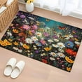 thumbnail image 1 of 2x3 Door Mat Rug, Spring Floral Non-Skid Rubber Backing Large Rectangle Rugs - Living Room Bedroom Home Office, Colorful Daisy Summer Botanical Butterfly Indoor Floor Mat Carpets Washable Rug, 1 of 9
