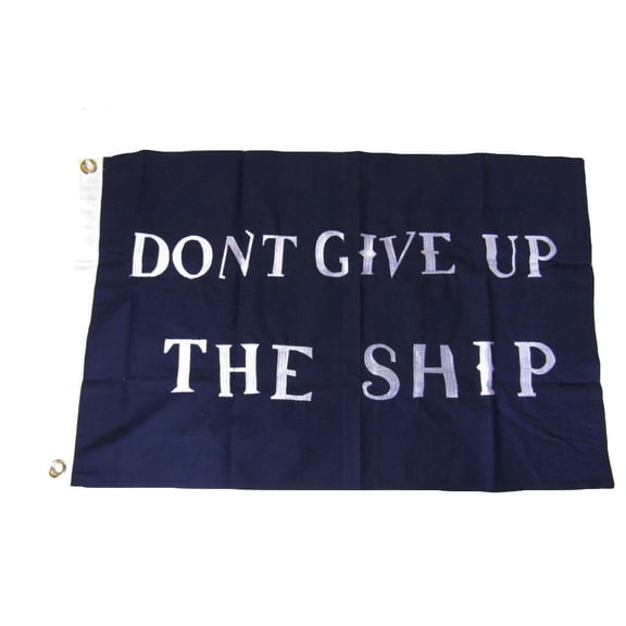 2x3 Embroidered Commodore Perry Ship #2 Sewn 100% Cotton Flag 2'x3' 2 Clips