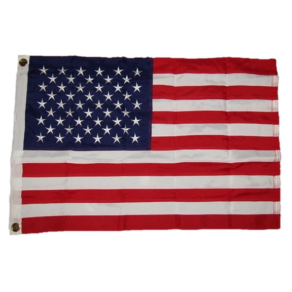 2x3 Embroidered USA American 600D Sewn Nylon Flag 2'x3' 2 Clips Pin