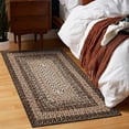 thumbnail image 1 of 2x3 Entry Rug Small Bedroom Area Rug Braided Printed Mat for Living Room Farmhouse Kitchen Mat Indoor Non Slip Rustic Throw Carpet Machine Washable Rug for Sink Under Table, Brown, 1 of 9
