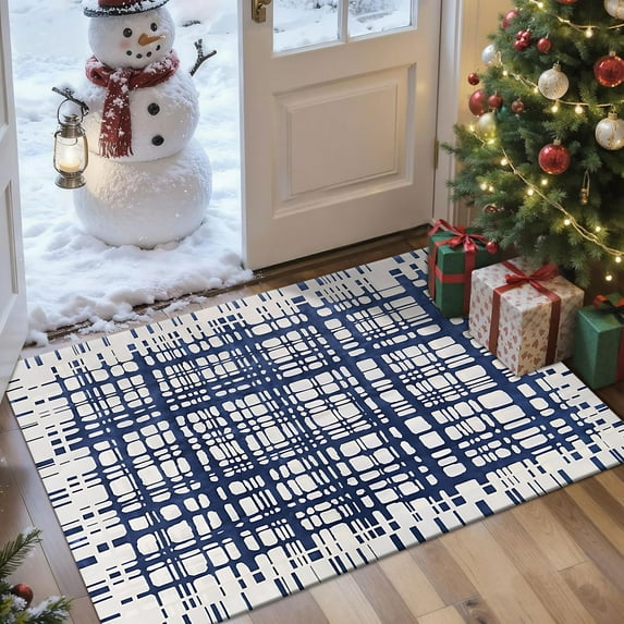 2x3 Entryway Rug Bathroom Rugs for Front Door Bedroom Kitchen, Washable Vintage Print Carpet, Floor Mat with Non Slip Backing