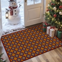 2x3 Entryway Rug Bathroom Rugs for Front Door Bedroom Kitchen, Washable Vintage Print Carpet, Floor Mat with Non Slip Backing