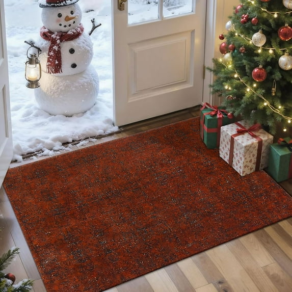 2x3 Entryway Rug Bathroom Rugs for Front Door Bedroom Kitchen, Washable Vintage Print Carpet, Floor Mat with Non Slip Backing