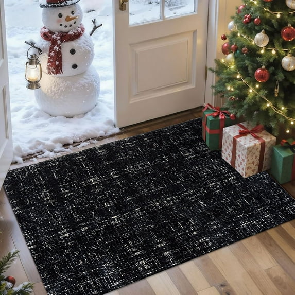 2x3 Entryway Rug Bathroom Rugs for Front Door Bedroom Kitchen, Washable Vintage Print Carpet, Floor Mat with Non Slip Backing