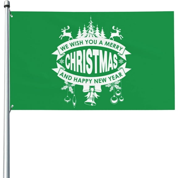 2x3 FT Merry Christmas Flags for Outside Christmas Decorations Xmas Happy New Year Outdoor Flag Heavy Duty Flag for Garden Yard Lawn House Decor