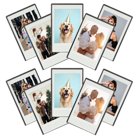 Uxcell Fridge Magnetic Frame Mini Picture Frames Photo Frame Instant Film Small Picture Holder Black 10 Pcs