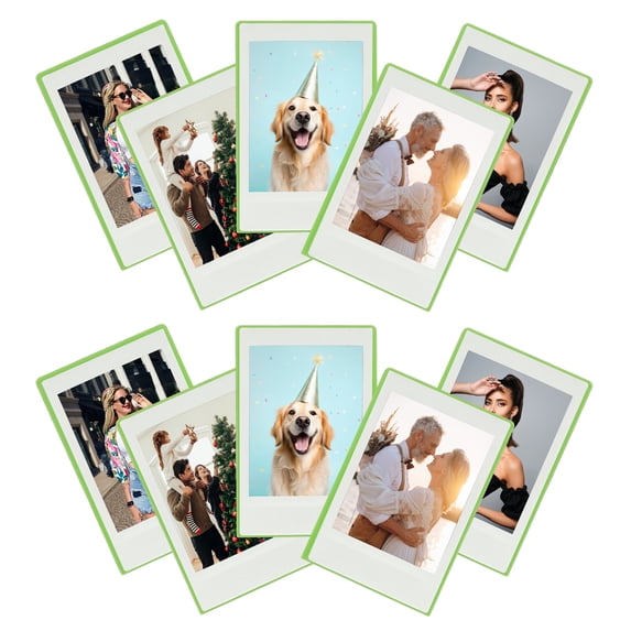 Uxcell Fridge Magnetic Frame Mini Picture Frames Photo Frame Instant Film Small Picture Holder Green 10 Pcs