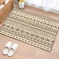 thumbnail image 1 of 2x3 Ft Entryway Area Rug, Abstract Boho Kitchen Rug Runner Washable Floor Mat, Modern African Ethnic Geometric Beige Non Slip Indoor Door Mat Throw Carpet for Bathroom Living Room Bedroom, 1 of 8