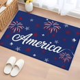 thumbnail image 1 of 2x3 Ft Entryway Area Rug, American Independence Day Kitchen Rug Runner Washable Floor Mat, Red Blue Fireworks Retro Stars Non Slip Indoor Door Mat Throw Carpet for Bathroom Living Room Bedroom, 1 of 8