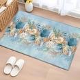 thumbnail image 1 of 2x3 Ft Entryway Area Rug, Beach Coastal Blue Kitchen Rug Runner Washable Floor Mat, Nautical Shell Starfish Coral Summer Non Slip Indoor Door Mat Throw Carpet for Bathroom Living Room Bedroom, 1 of 8