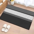 thumbnail image 1 of 2x3 Ft Entryway Area Rug, Black Morocco Kitchen Rug Runner Washable Floor Mat, Grey Striped Middle Century Patterned Non Slip Indoor Door Mat Throw Carpet for Bathroom Living Room Bedroom, 1 of 8