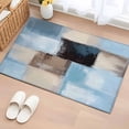 thumbnail image 1 of 2x3 Ft Entryway Area Rug, Blue Brown Kitchen Rug Runner Washable Floor Mat, Modern Abstract Art Geometric Non Slip Indoor Door Mat Throw Carpet for Bathroom Living Room Bedroom, 1 of 8