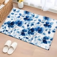 thumbnail image 1 of 2x3 Ft Entryway Area Rug, Blue Flowers Kitchen Rug Runner Washable Floor Mat, Spring Botanical Blossom Motif Non Slip Indoor Door Mat Throw Carpet for Bathroom Living Room Bedroom, 1 of 8