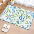 thumbnail image 1 of 2x3 Ft Entryway Area Rug, Blue Green Botanical Kitchen Rug Runner Washable Floor Mat, Pastoral Summer Spring Leaf Non Slip Indoor Door Mat Throw Carpet for Bathroom Living Room Bedroom, 1 of 8