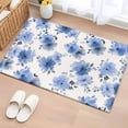 thumbnail image 1 of 2x3 Ft Entryway Area Rug, Blue Spring Floral Kitchen Rug Runner Washable Floor Mat, Elegant Flowers Summer Botanical Non Slip Indoor Door Mat Throw Carpet for Bathroom Living Room Bedroom, 1 of 8