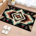 thumbnail image 1 of 2x3 Ft Entryway Area Rug, Boho Brown Teal Red Kitchen Rug Runner Washable Floor Mat, Southwestern Geometric Abstract Vintage Non Slip Indoor Door Mat Throw Carpet for Bathroom Living Room Bedroom, 1 of 8