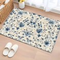 thumbnail image 1 of 2x3 Ft Entryway Area Rug, Botanicals Flower Kitchen Rug Runner Washable Floor Mat, Blue Wildflower Garden Motifs Floral Non Slip Indoor Door Mat Throw Carpet for Bathroom Living Room Bedroom, 1 of 8