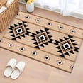 thumbnail image 1 of 2x3 Ft Entryway Area Rug, Brown Black Boho Kitchen Rug Runner Washable Floor Mat, Country Aztec Southwest Geometric Non Slip Indoor Door Mat Throw Carpet for Bathroom Living Room Bedroom, 1 of 8