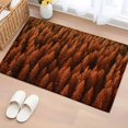 thumbnail image 1 of 2x3 Ft Entryway Area Rug, Burnt Orange Forest Kitchen Rug Runner Washable Floor Mat, Pine Trees Modern Mysterious Art Non Slip Indoor Door Mat Throw Carpet for Bathroom Living Room Bedroom, 1 of 8