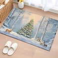 thumbnail image 1 of 2x3 Ft Entryway Area Rug, Christmas Kitchen Rug Runner Washable Floor Mat, Xmas Tree Elk Snowflake Non Slip Indoor Door Mat Throw Carpet for Bathroom Living Room Bedroom, 1 of 8