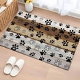 thumbnail image 1 of 2x3 Ft Entryway Area Rug, Cute Dog Claws Kitchen Rug Runner Washable Floor Mat, Farmhouse Brown Grey Wooden Puppy Pawprints Non Slip Indoor Door Mat Throw Carpet for Bathroom Living Room Bedroom, 1 of 8