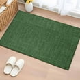 thumbnail image 1 of 2x3 Ft Entryway Area Rug, Dark Green Burlap Texture Kitchen Rug Runner Washable Floor Mat, Farmhouse Vintage Green Non Slip Indoor Door Mat Throw Carpet for Bathroom Living Room Bedroom, 1 of 8