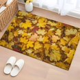 thumbnail image 1 of 2x3 Ft Entryway Area Rug, Fall Maple Leaves Kitchen Rug Runner Washable Floor Mat, Autumn Orange Deciduous Pastoral Non Slip Indoor Door Mat Throw Carpet for Bathroom Living Room Bedroom, 1 of 8
