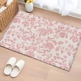 thumbnail image 1 of 2x3 Ft Entryway Area Rug, Farmhouse Flower Kitchen Rug Runner Washable Floor Mat, Botanical Vintage Coral Red Leaf Plant Non Slip Indoor Door Mat Throw Carpet for Bathroom Living Room Bedroom, 1 of 8