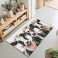 thumbnail image 1 of 2x3 Ft Entryway Area Rug, Funny Cows Kitchen Rug Runner Washable Floor Mat, Retro Country Animals Floral Wreath Farmhouse Beige Non Slip Indoor Door Mat Throw Carpet for Bathroom Living Room Bedroom, 1 of 8