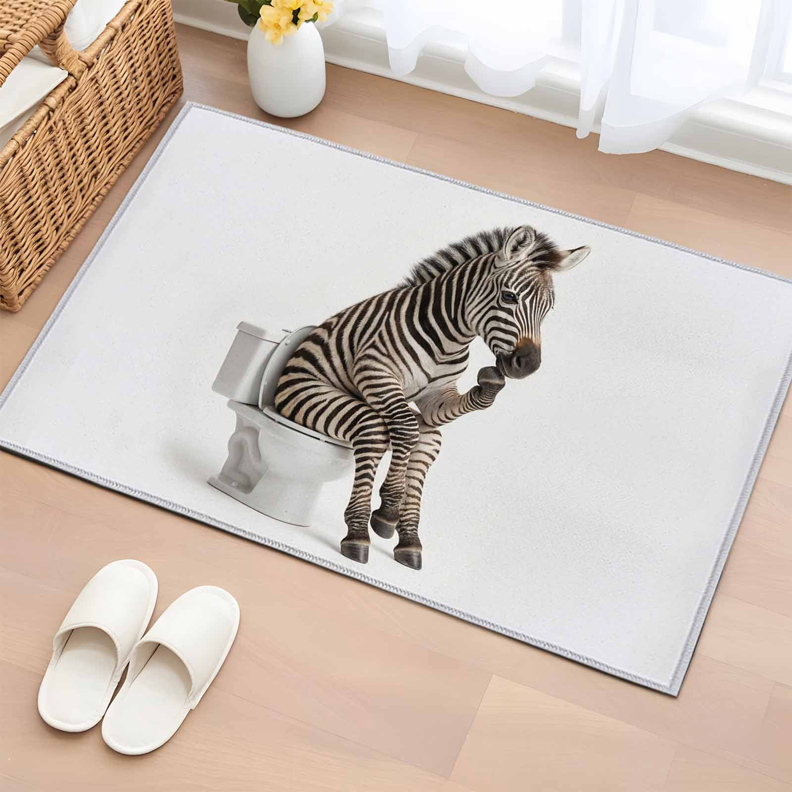 Stupid Rug 2x3 Ft Entryway Area Rug, Funny Zebras Kitchen Rug Runner Washable ...