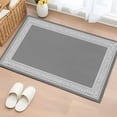 thumbnail image 1 of 2x3 Ft Entryway Area Rug, Grey Geometric Kitchen Rug Runner Washable Floor Mat, Bohemia Tribal Farm Tribal Patterned Non Slip Indoor Door Mat Throw Carpet for Bathroom Living Room Bedroom, 1 of 8
