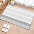 thumbnail image 1 of 2x3 Ft Entryway Area Rug, Grey Stripe Kitchen Rug Runner Washable Floor Mat, Modern Abstract Monochrome Geometric Non Slip Indoor Door Mat Throw Carpet for Bathroom Living Room Bedroom, 1 of 8
