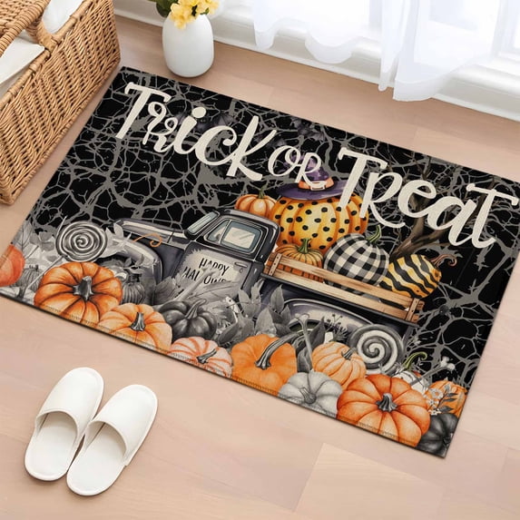 2x3 Ft Entryway Area Rug, Halloween Kitchen Rug Runner Washable Floor ...