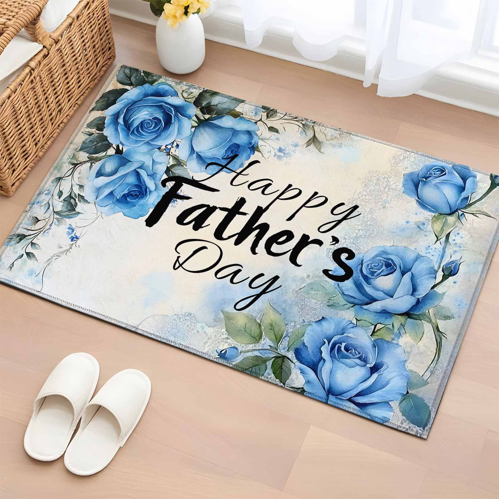 2x3 Ft Entryway Area Rug, Happy Father's Day Kitchen Rug Runner ...