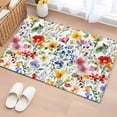 thumbnail image 1 of 2x3 Ft Entryway Area Rug, Leaf Flower Kitchen Rug Runner Washable Floor Mat, Plant Floral Garden Leaf Spring Summer Non Slip Indoor Door Mat Throw Carpet for Bathroom Living Room Bedroom, 1 of 8