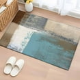thumbnail image 1 of 2x3 Ft Entryway Area Rug, Modern Blue Kitchen Rug Runner Washable Floor Mat, Rustic Mottled Oil Painting Texture Non Slip Indoor Door Mat Throw Carpet for Bathroom Living Room Bedroom, 1 of 8