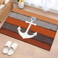 thumbnail image 1 of 2x3 Ft Entryway Area Rug, Nautical Anchor Kitchen Rug Runner Washable Floor Mat, Vintage Orange Brown Wooden Grain Non Slip Indoor Door Mat Throw Carpet for Bathroom Living Room Bedroom, 1 of 8