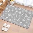 thumbnail image 1 of 2x3 Ft Entryway Area Rug, Nautical Grey Kitchen Rug Runner Washable Floor Mat, Retro Sailing Boat Map Anchor Rudder Non Slip Indoor Door Mat Throw Carpet for Bathroom Living Room Bedroom, 1 of 8