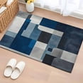 thumbnail image 1 of 2x3 Ft Entryway Area Rug, Navy Blue Grey Kitchen Rug Runner Washable Floor Mat, Modern Abstract Geometric Vintage Non Slip Indoor Door Mat Throw Carpet for Bathroom Living Room Bedroom, 1 of 8