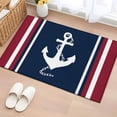 thumbnail image 1 of 2x3 Ft Entryway Area Rug, Navy Blue Red Stripe Kitchen Rug Runner Washable Floor Mat, Coastal Nautical Anchor Farmhouse Non Slip Indoor Door Mat Throw Carpet for Bathroom Living Room Bedroom, 1 of 8