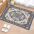 thumbnail image 1 of 2x3 Ft Entryway Area Rug, Orange Brown Southwestern Kitchen Rug Runner Washable Floor Mat, Boho Traditional Ethnic Classical Non Slip Indoor Door Mat Throw Carpet for Bathroom Living Room Bedroom, 1 of 8
