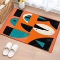 thumbnail image 1 of 2x3 Ft Entryway Area Rug, Orange Teal Black Kitchen Rug Runner Washable Floor Mat, Modern Impressionist Geometric Non Slip Indoor Door Mat Throw Carpet for Bathroom Living Room Bedroom, 1 of 8