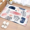 thumbnail image 1 of 2x3 Ft Entryway Area Rug, Pink Navy Blue Abstract Art Kitchen Rug Runner Washable Floor Mat, Modern Geometric Art Non Slip Indoor Door Mat Throw Carpet for Bathroom Living Room Bedroom, 1 of 8