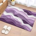 thumbnail image 1 of 2x3 Ft Entryway Area Rug, Purple Ombre Kitchen Rug Runner Washable Floor Mat, Modern Geometric Moire Abstract Art Non Slip Indoor Door Mat Throw Carpet for Bathroom Living Room Bedroom, 1 of 8