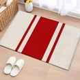 thumbnail image 1 of 2x3 Ft Entryway Area Rug, Red Vintage Kitchen Rug Runner Washable Floor Mat, Geometric Stripes Simple Lines Non Slip Indoor Door Mat Throw Carpet for Bathroom Living Room Bedroom, 1 of 8